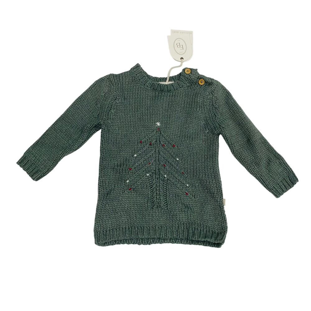 NWT Elegant Baby 6-9M Christmas Tree Pullover in Green